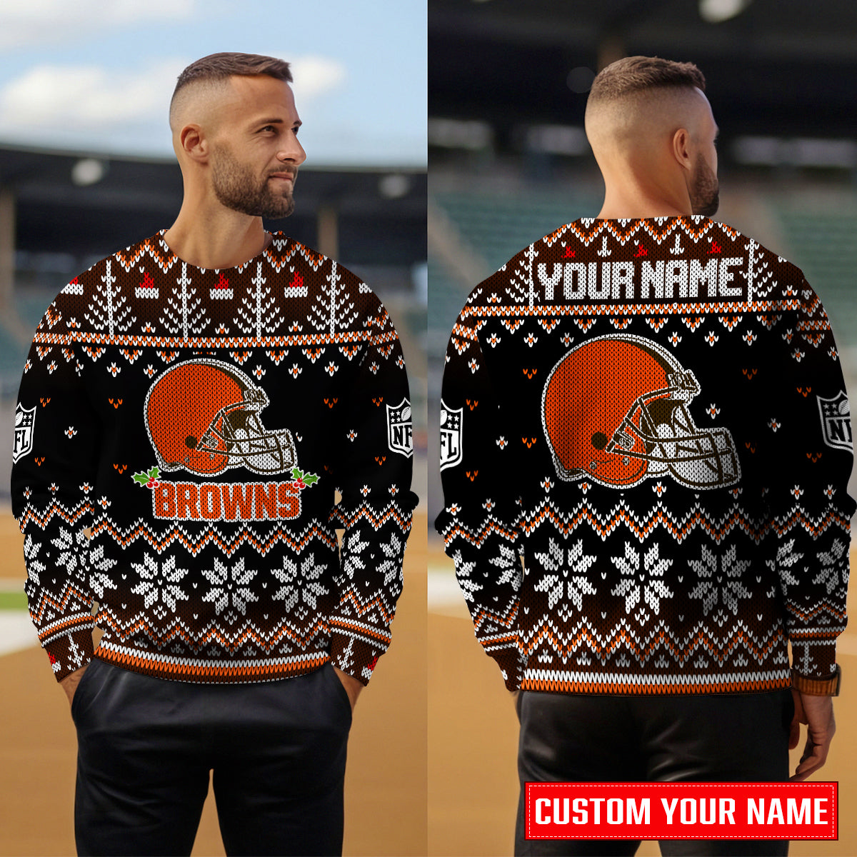 Cleveland Browns Premium Ugly Christmas Sweater Special Edition AZCAUSW000084