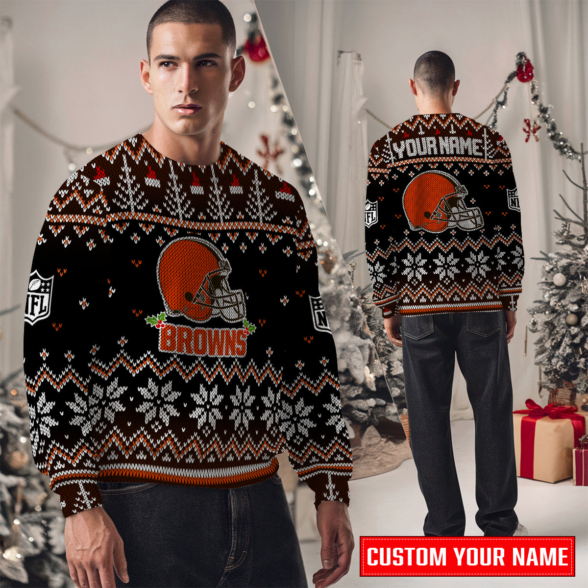 Cleveland Browns Premium Ugly Christmas Sweater Special Edition AZCAUSW000084
