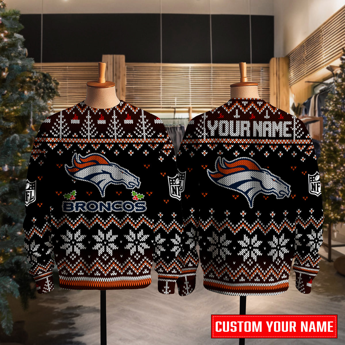 Denver Broncos Premium Ugly Christmas Sweater Special Edition AZCAUSW000085