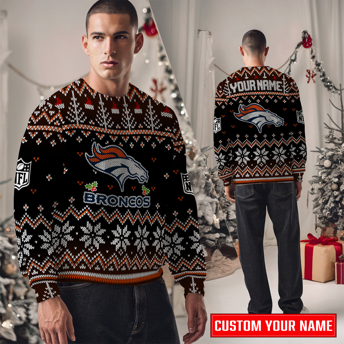 Denver Broncos Premium Ugly Christmas Sweater Special Edition AZCAUSW000085