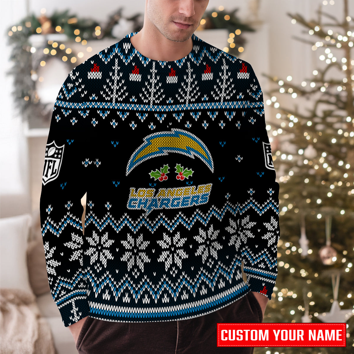 Los Angeles Chargers Premium Ugly Christmas Sweater Special Edition AZCAUSW000091