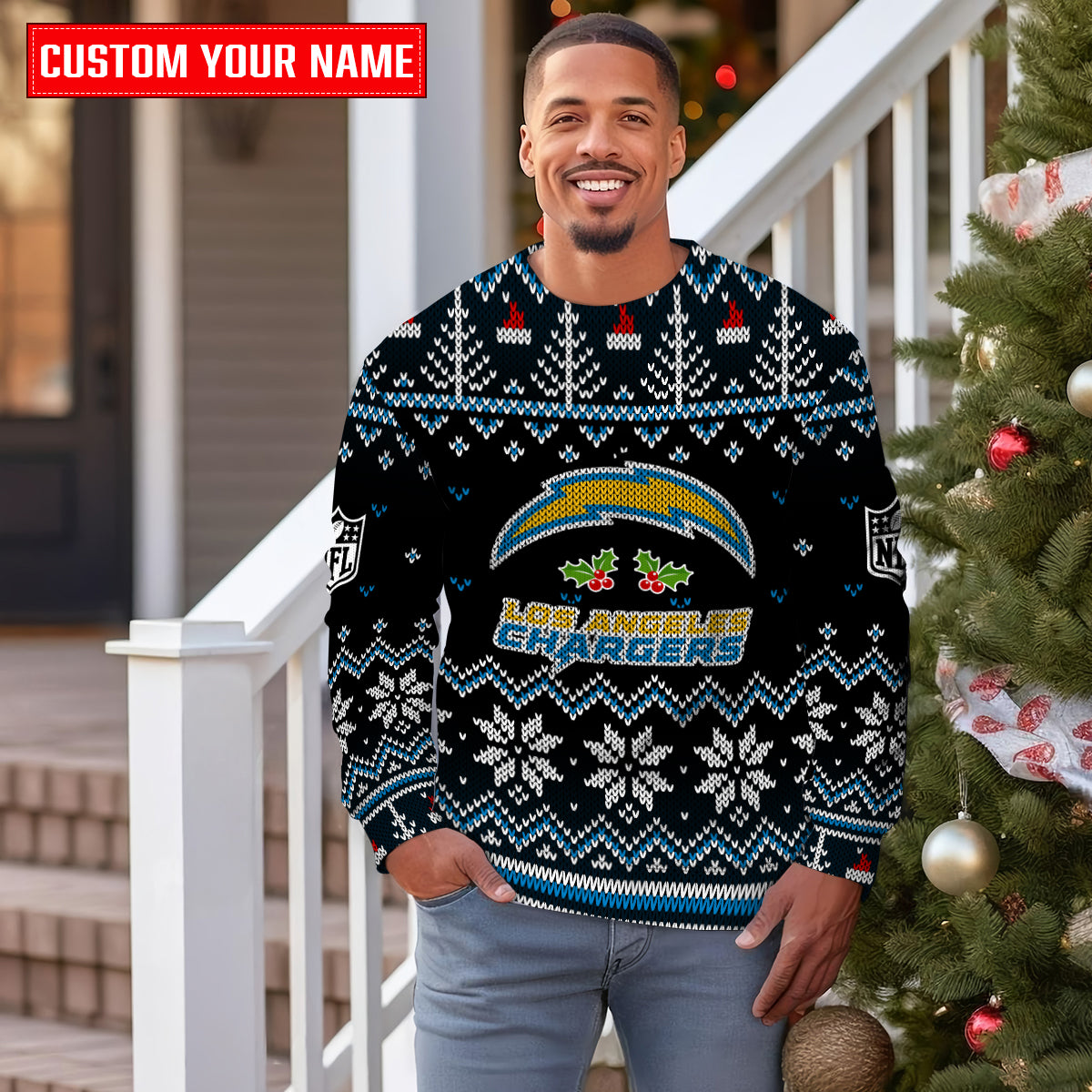 Los Angeles Chargers Premium Ugly Christmas Sweater Special Edition AZCAUSW000091