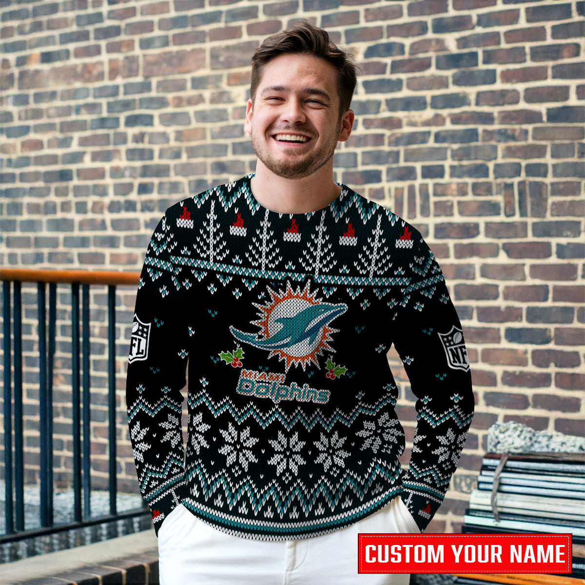 Miami Dolphins Premium Ugly Christmas Sweater Special Edition AZCAUSW000092