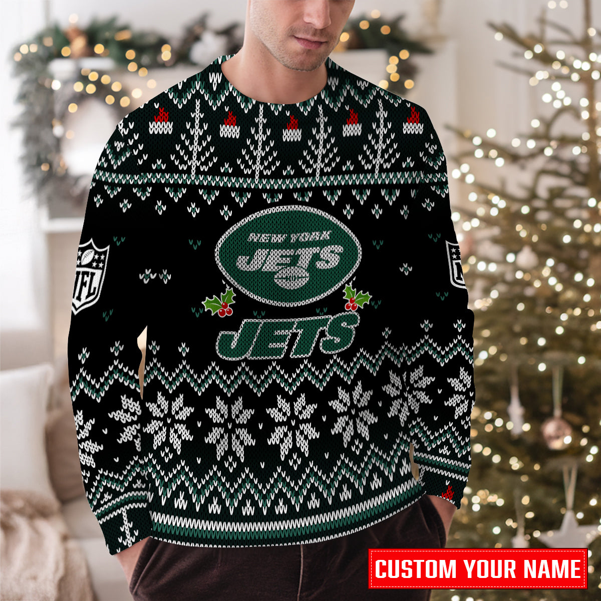 New York Jets Premium Ugly Christmas Sweater Special Edition AZCAUSW000094