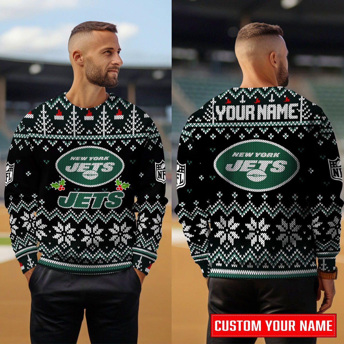 New York Jets Premium Ugly Christmas Sweater Special Edition AZCAUSW000094