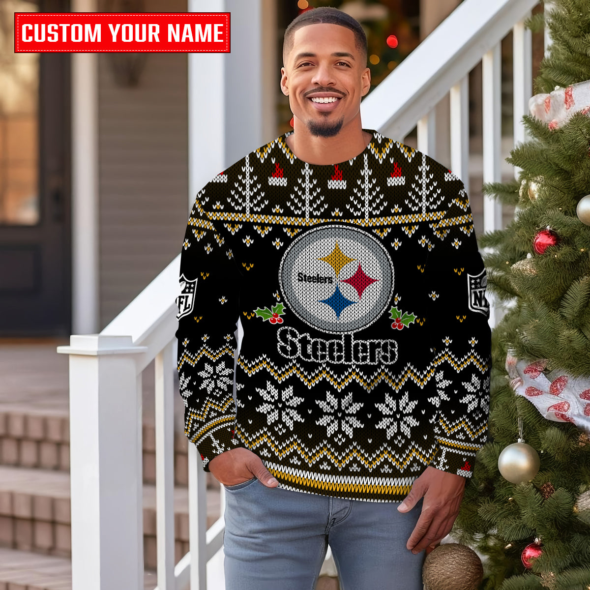 Pittsburgh Steelers Premium Ugly Christmas Sweater Special Edition AZCAUSW000095