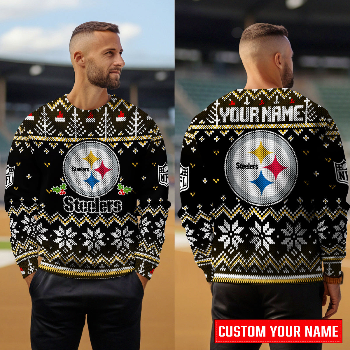 Pittsburgh Steelers Premium Ugly Christmas Sweater Special Edition AZCAUSW000095