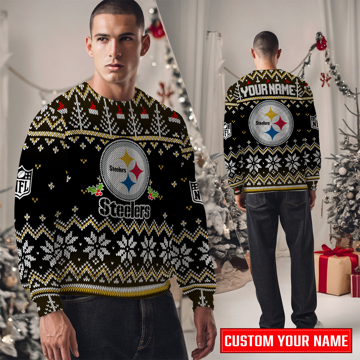Pittsburgh Steelers Premium Ugly Christmas Sweater Special Edition AZCAUSW000095