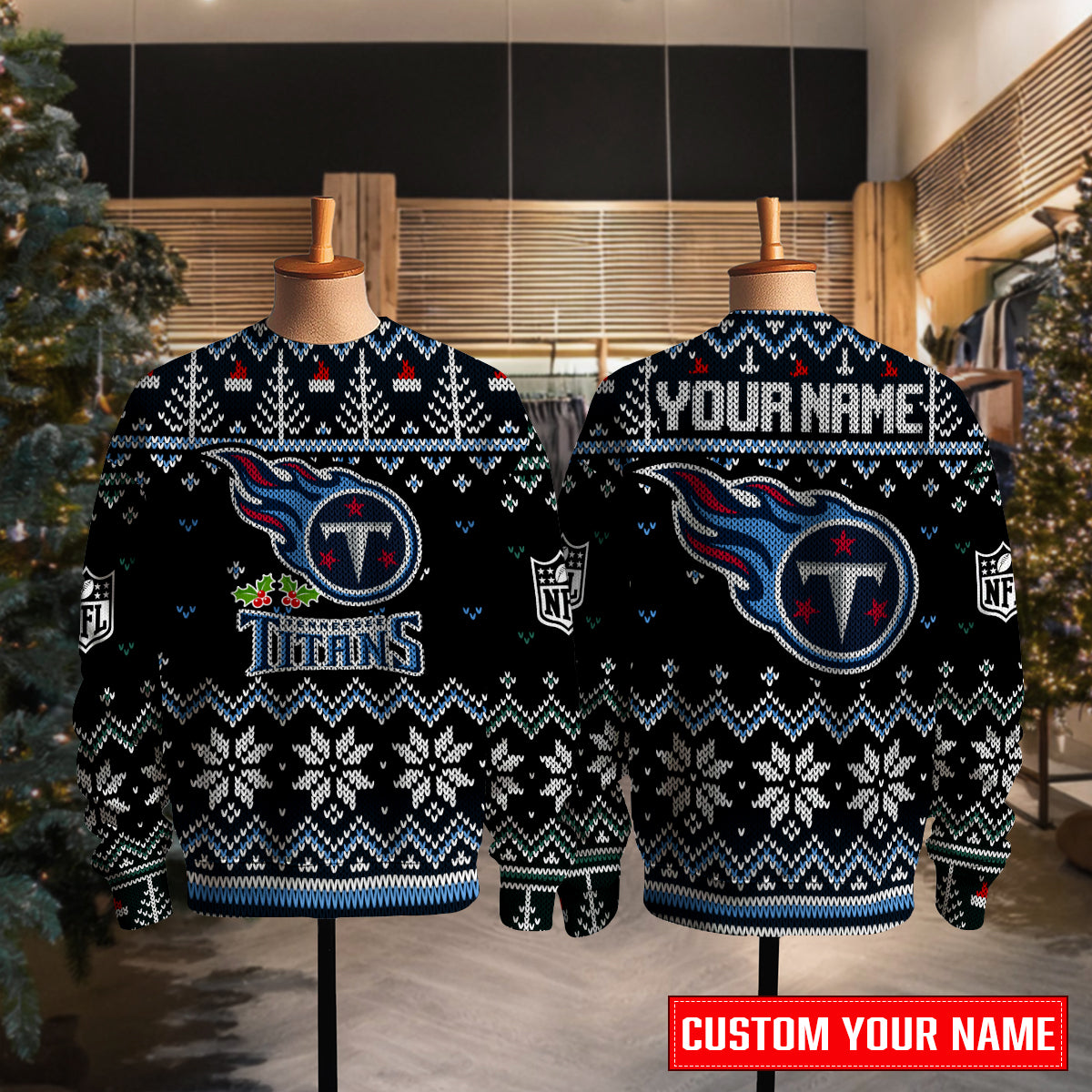 Tennessee Titans Premium Ugly Christmas Sweater Special Edition AZCAUSW000096