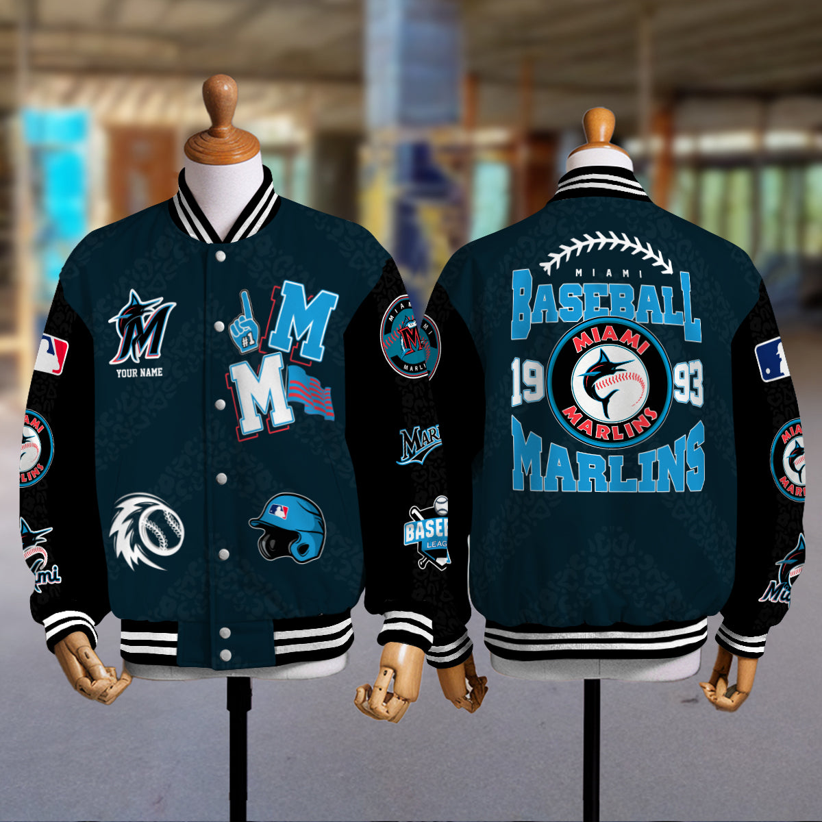 Miami Marlins Premium New Varsity Jacket MLB AZCAVJK0000240