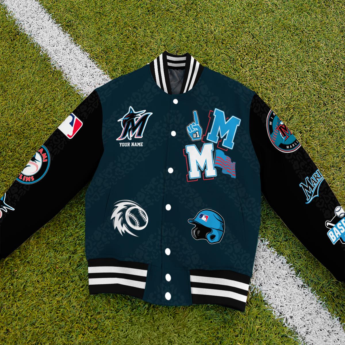 Miami Marlins Premium New Varsity Jacket MLB AZCAVJK0000240
