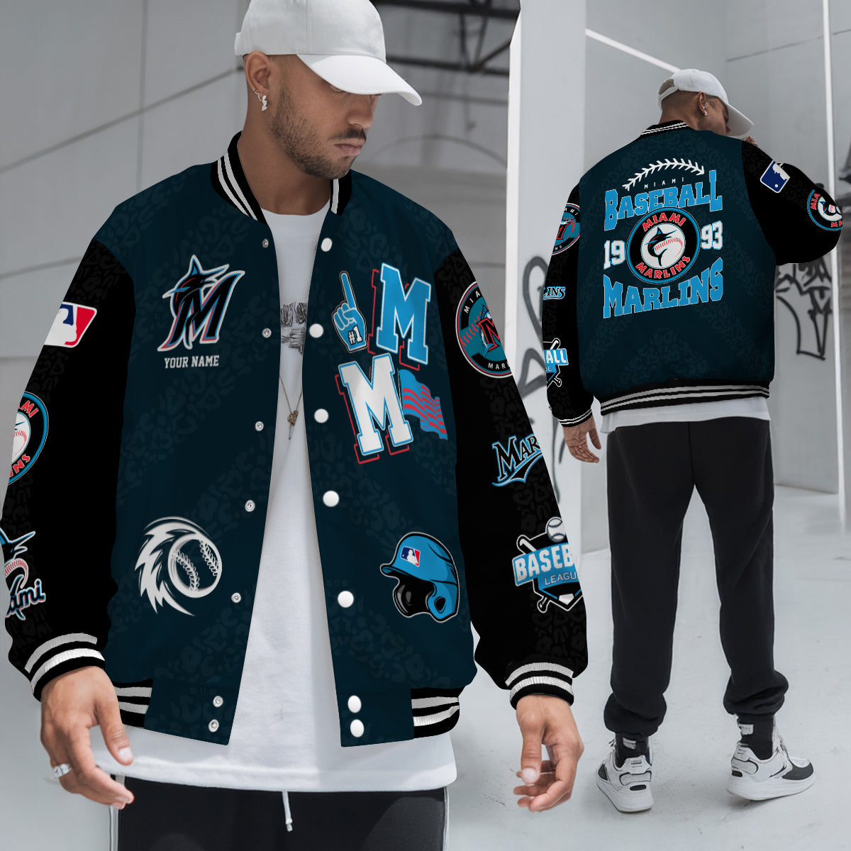 Miami Marlins Premium New Varsity Jacket MLB AZCAVJK0000240