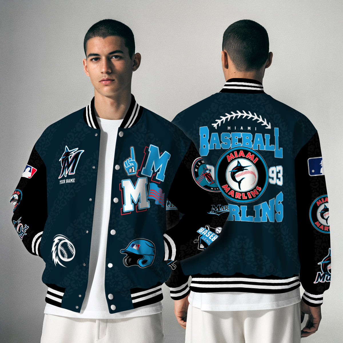 Miami Marlins Premium New Varsity Jacket MLB AZCAVJK0000240