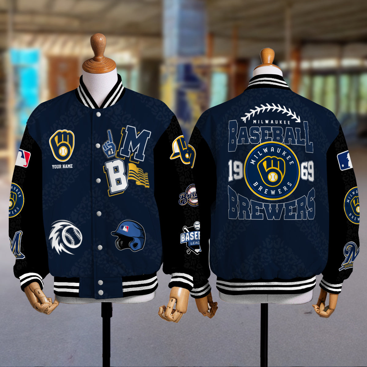 Milwaukee Brewers Premium New Varsity Jacket MLB AZCAVJK0000241