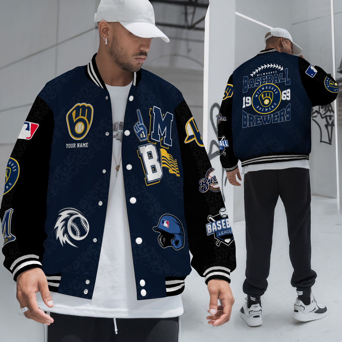 Milwaukee Brewers Premium New Varsity Jacket MLB AZCAVJK0000241