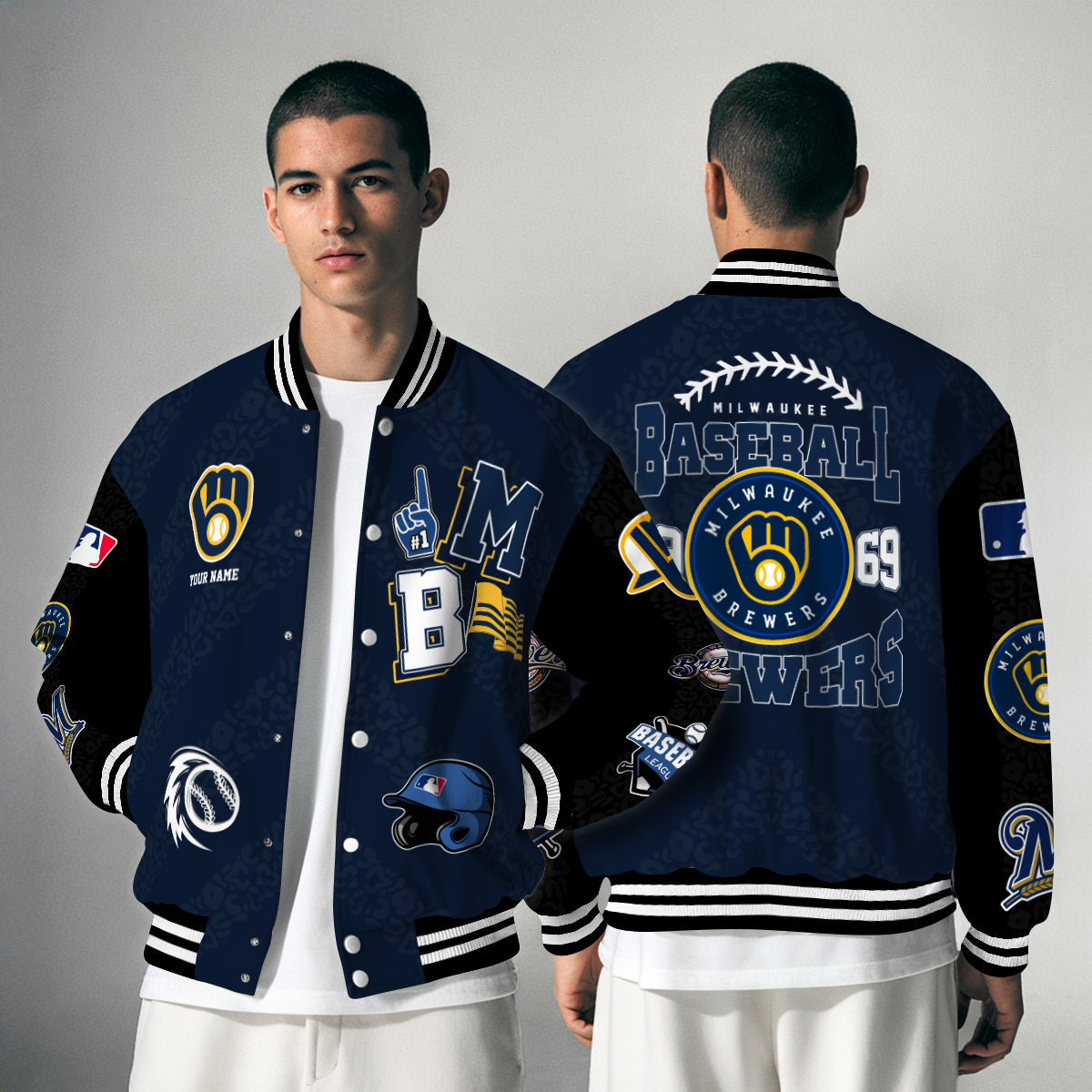 Milwaukee Brewers Premium New Varsity Jacket MLB AZCAVJK0000241