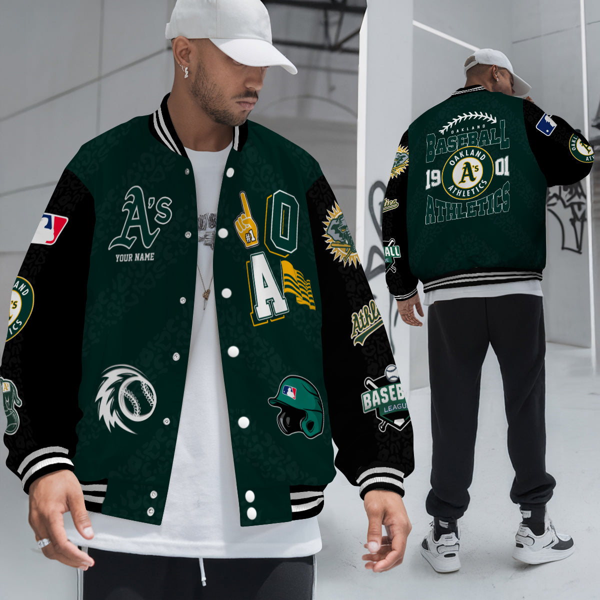 Oakland Athletics Premium New Varsity Jacket MLB AZCAVJK0000245