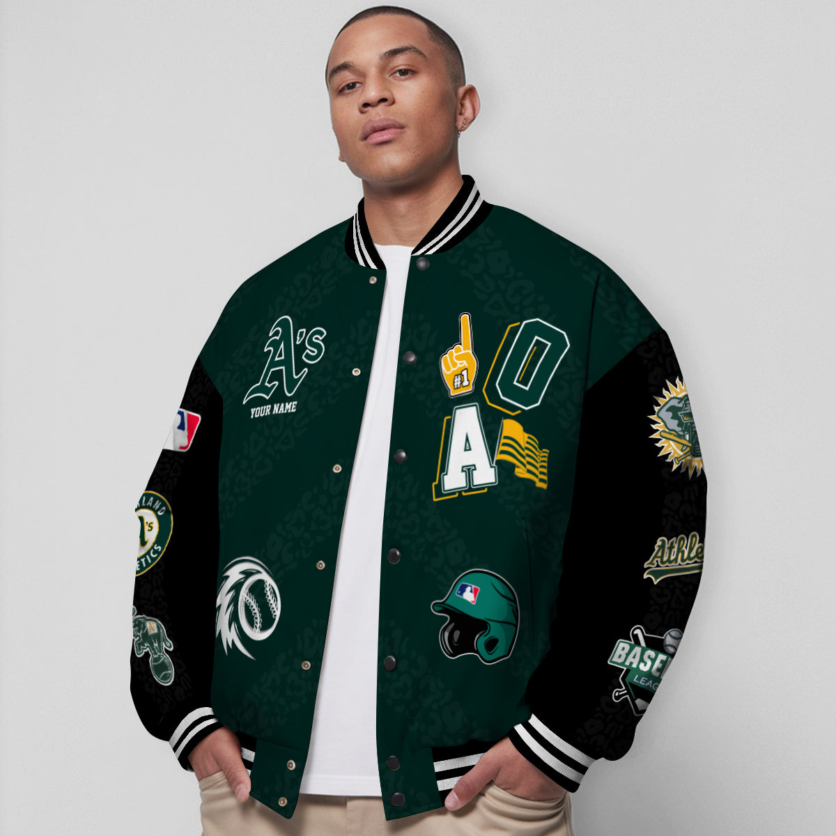 Oakland Athletics Premium New Varsity Jacket MLB AZCAVJK0000245
