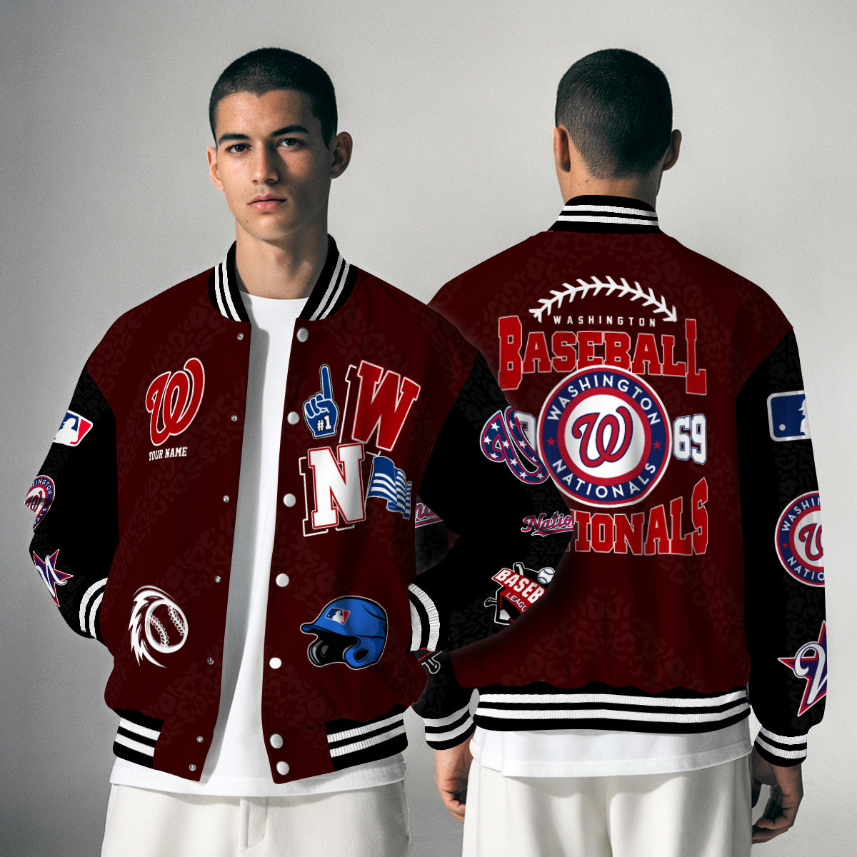 Washington Nationals Premium New Varsity Jacket MLB AZCAVJK0000255