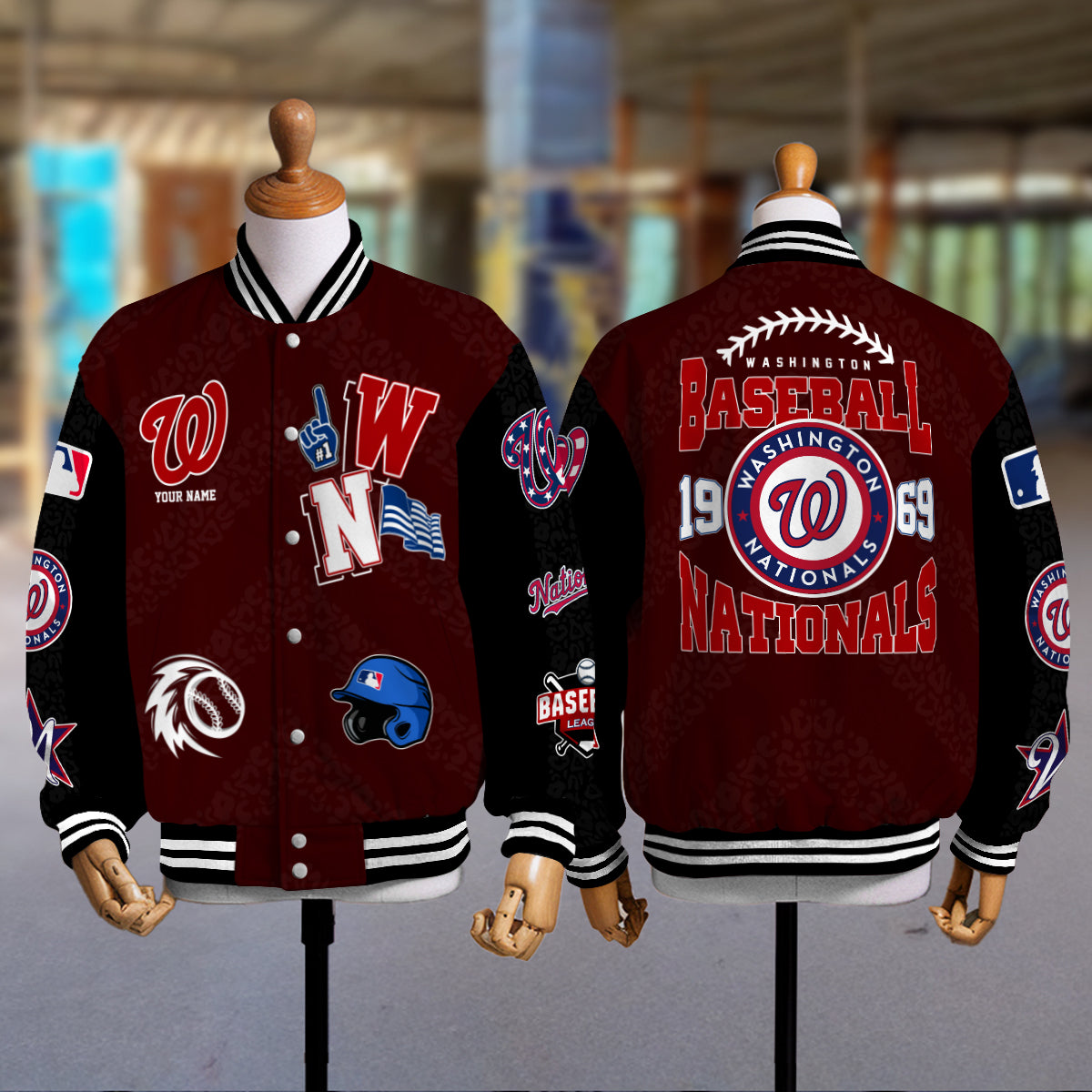 Washington Nationals Premium New Varsity Jacket MLB AZCAVJK0000255