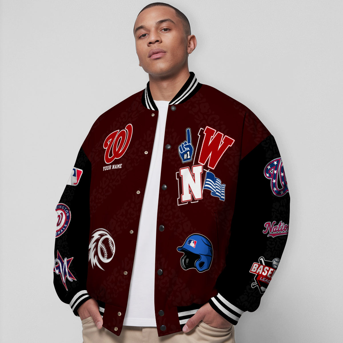 Washington Nationals Premium New Varsity Jacket MLB AZCAVJK0000255