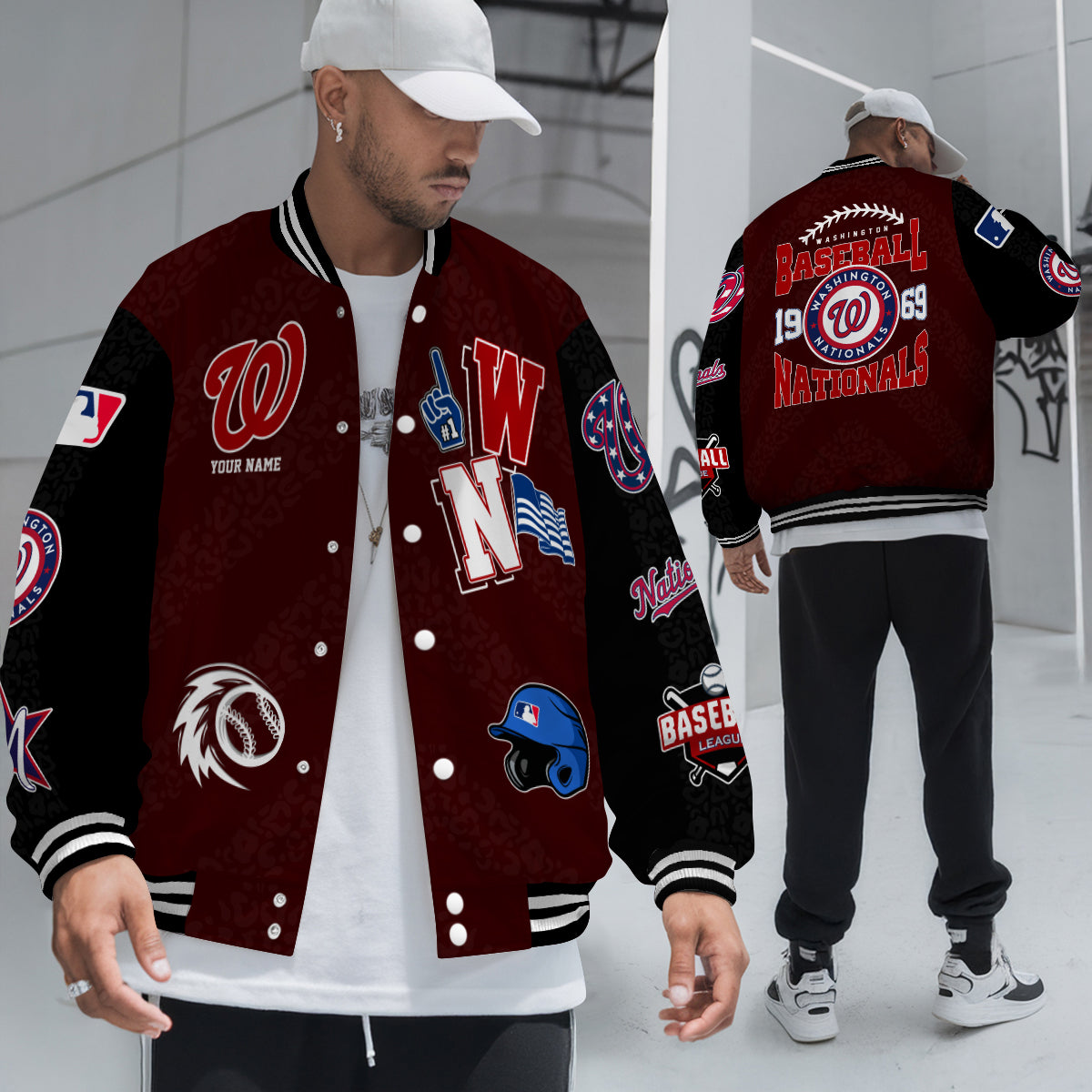 Washington Nationals Premium New Varsity Jacket MLB AZCAVJK0000255