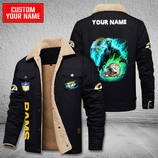 Los Angeles Rams Halloween Collection Winter Fleece Bomber Jacket AZCAWFBJ000040