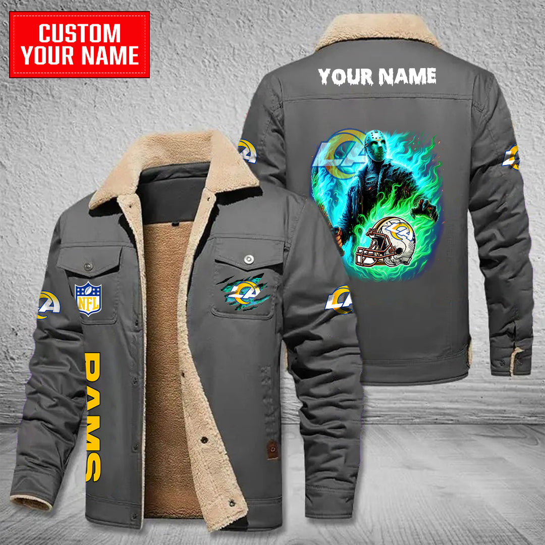 Los Angeles Rams Halloween Collection Winter Fleece Bomber Jacket AZCAWFBJ000040