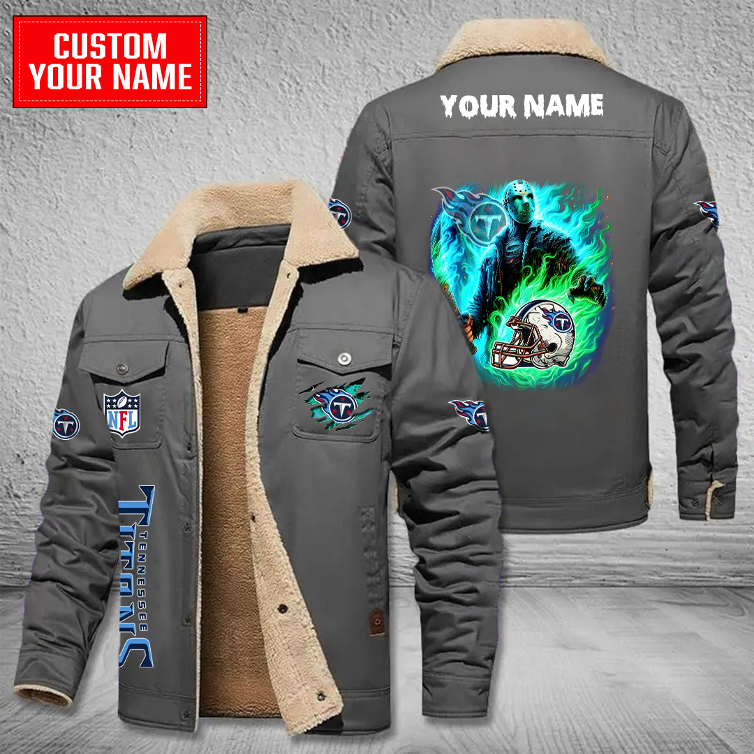 Tennessee Titans Halloween Collection Winter Fleece Bomber Jacket AZCAWFBJ000064