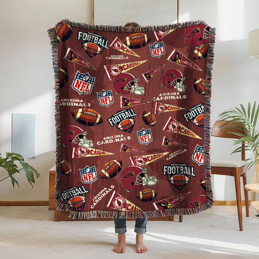 Arizona Cardinals Premium New Woven Throw Blanket AZCAWVB000161