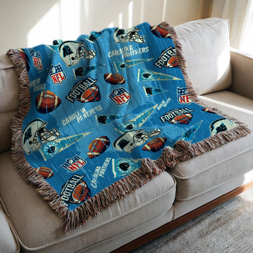 Carolina Panthers Premium New Woven Throw Blanket AZCAWVB000163