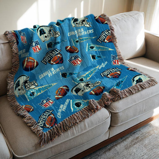 Carolina Panthers Premium New Woven Throw Blanket AZCAWVB000163