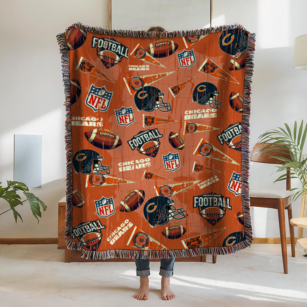 Chicago Bears Premium New Woven Throw Blanket AZCAWVB000164