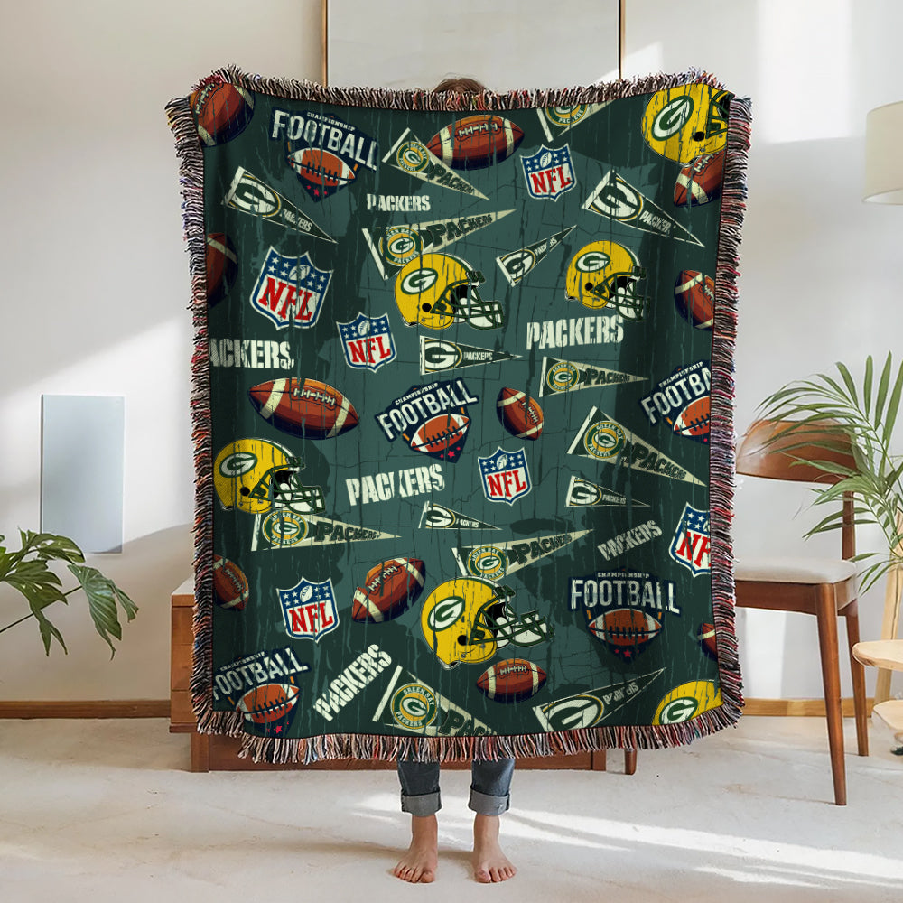 Green Bay Packers Premium New Woven Throw Blanket AZCAWVB000167