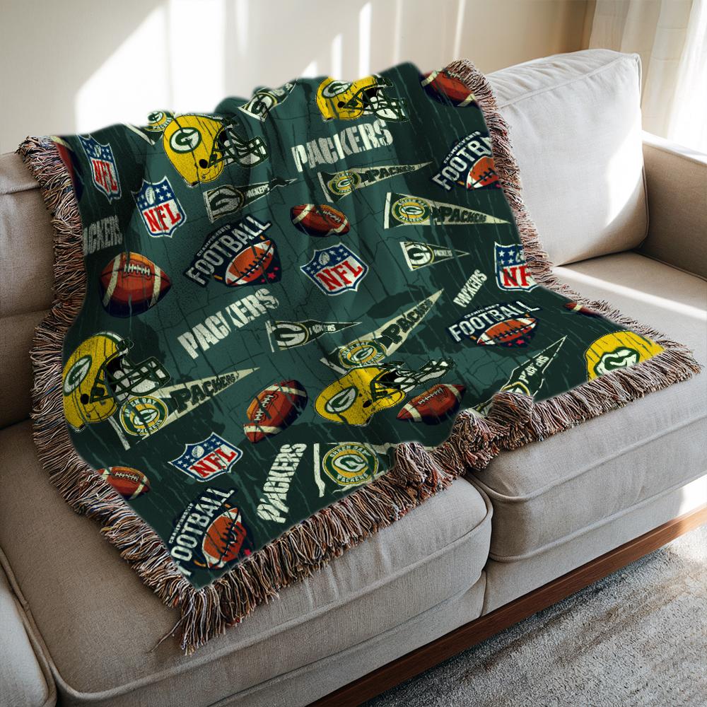 Green Bay Packers Premium New Woven Throw Blanket AZCAWVB000167