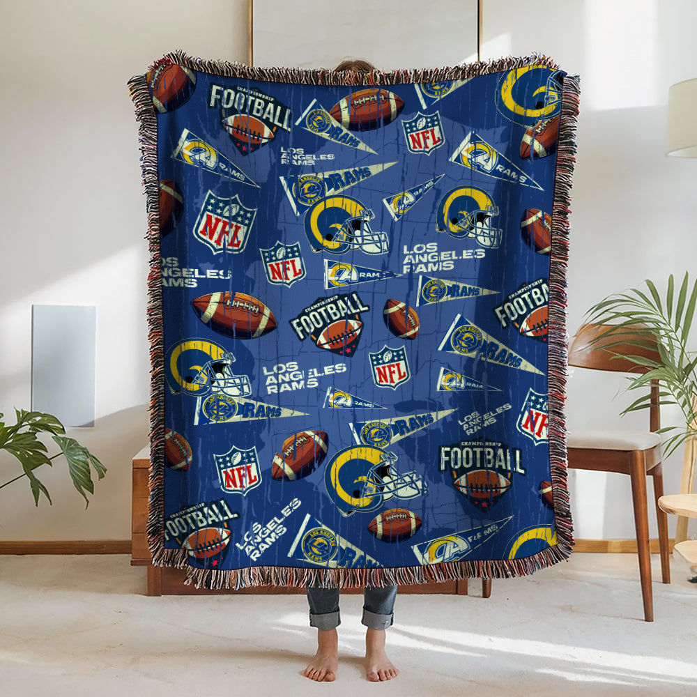 Los Angeles Rams Premium New Woven Throw Blanket AZCAWVB000168