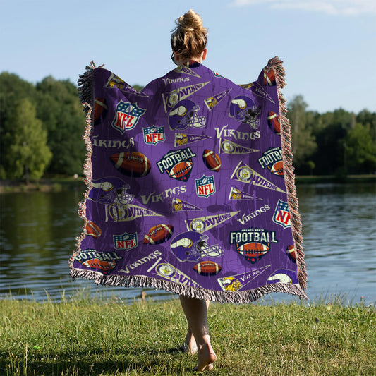 Minnesota Vikings Premium New Woven Throw Blanket AZCAWVB000169