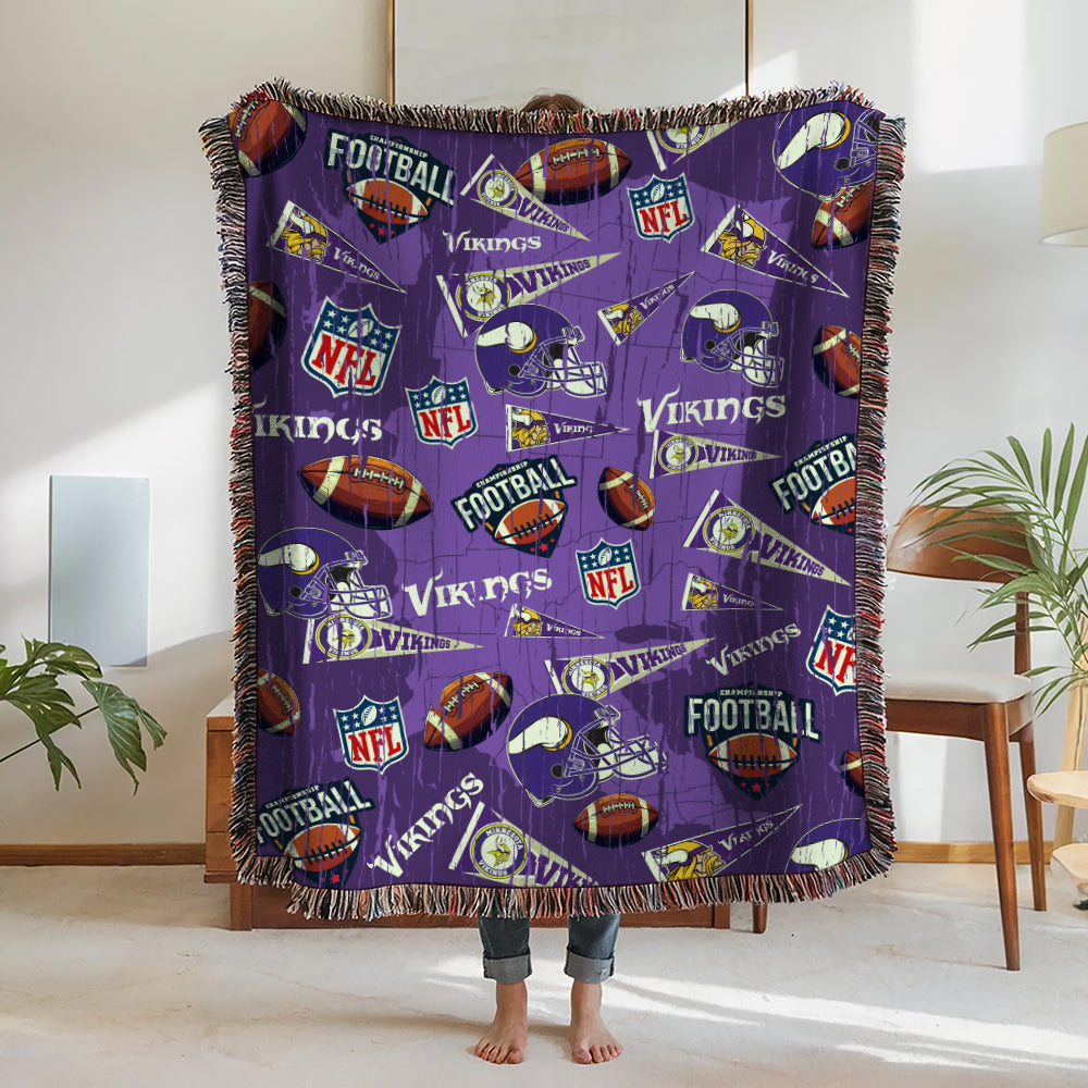 Minnesota Vikings Premium New Woven Throw Blanket AZCAWVB000169