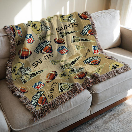 New Orleans Saints Premium New Woven Throw Blanket AZCAWVB000170