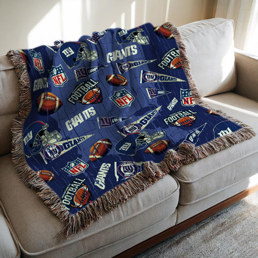 New York Giants Premium New Woven Throw Blanket AZCAWVB000171