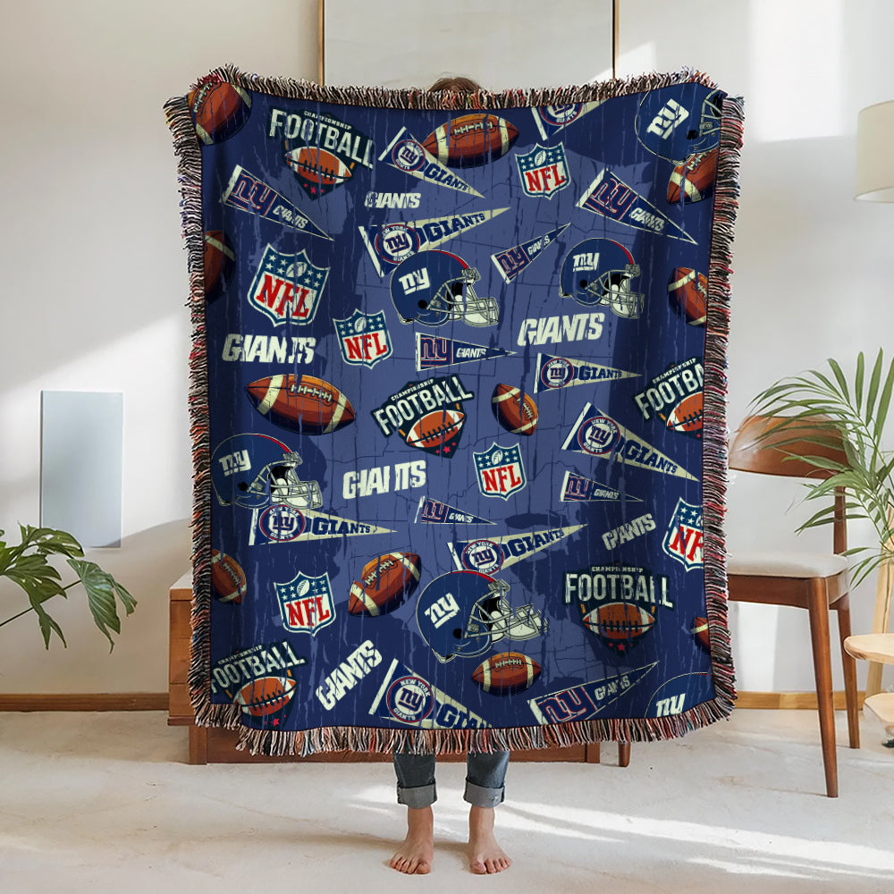 New York Giants Premium New Woven Throw Blanket AZCAWVB000171