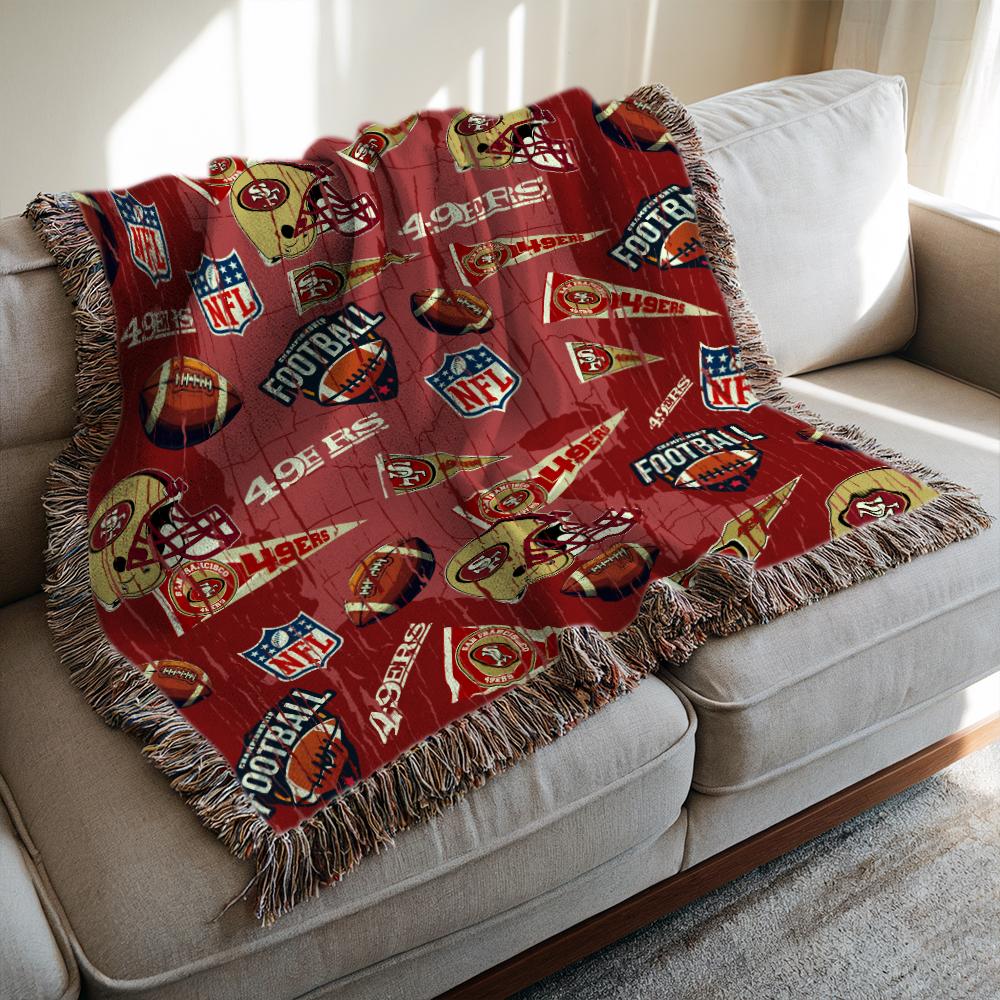 San Francisco 49ers Premium New Woven Throw Blanket AZCAWVB000173