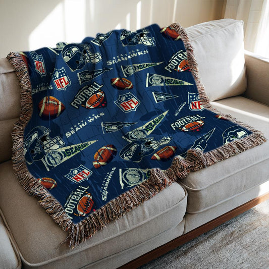 Seattle Seahawks Premium New Woven Throw Blanket AZCAWVB000174