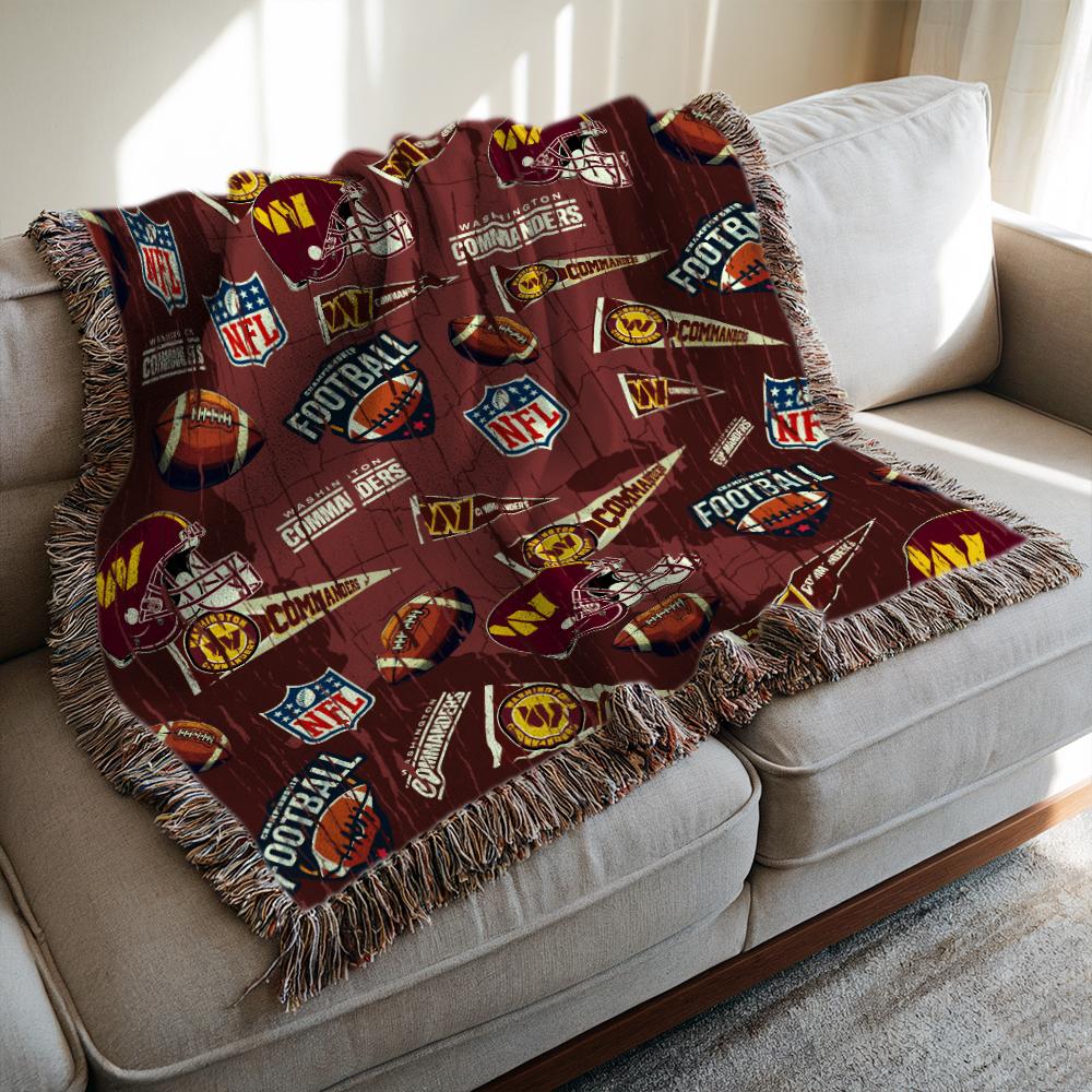 Washington Commanders Premium New Woven Throw Blanket AZCAWVB000176