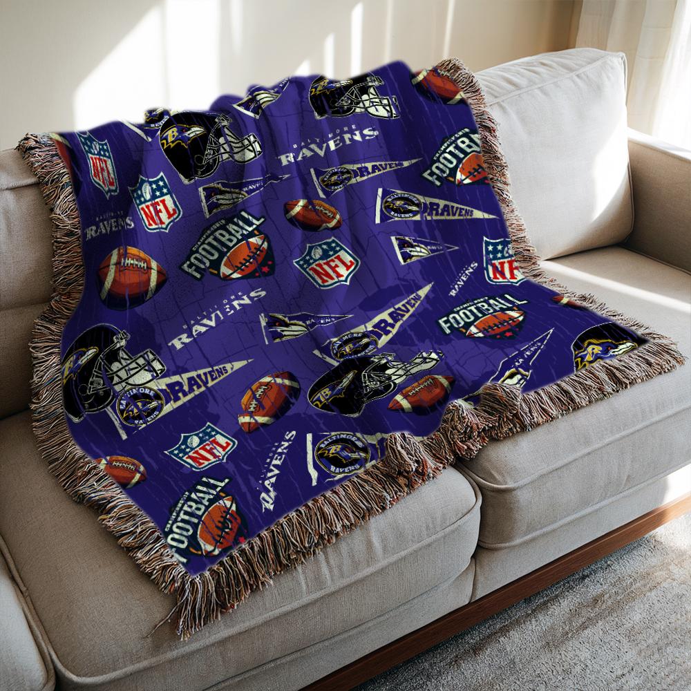 Baltimore Ravens Premium New Woven Throw Blanket AZCAWVB000177