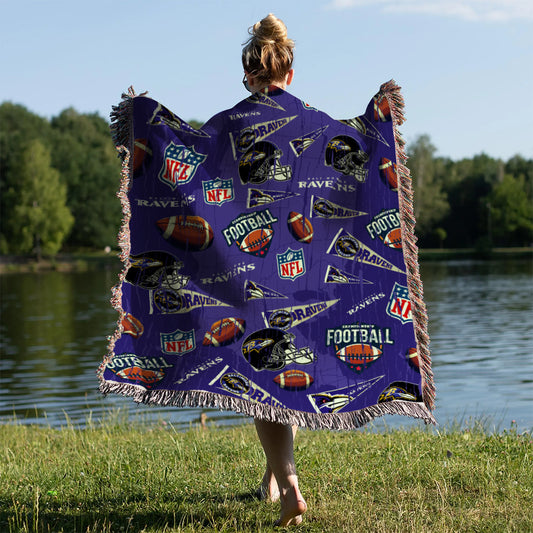 Baltimore Ravens Premium New Woven Throw Blanket AZCAWVB000177