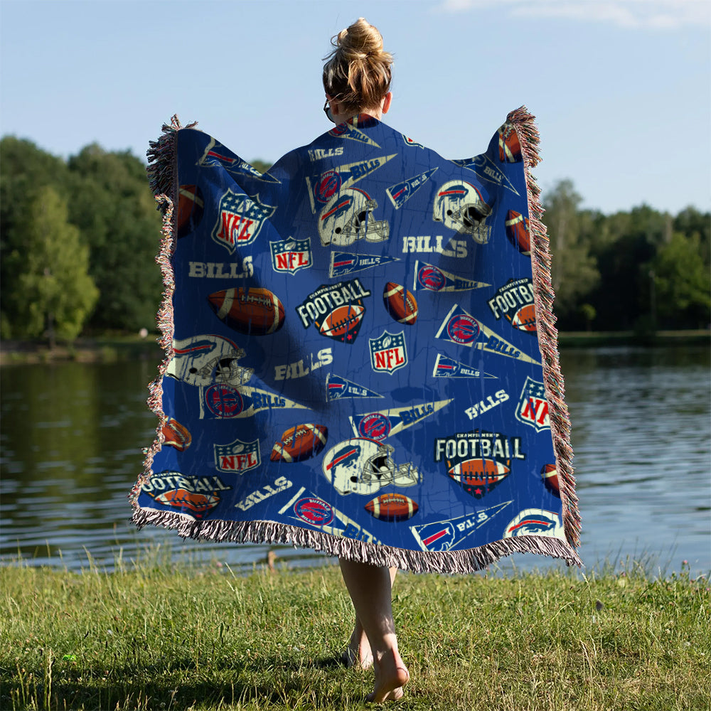 Buffalo Bills Premium New Woven Throw Blanket AZCAWVB000178