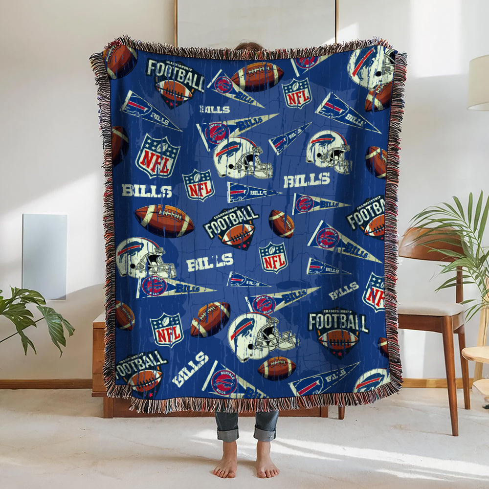 Buffalo Bills Premium New Woven Throw Blanket AZCAWVB000178