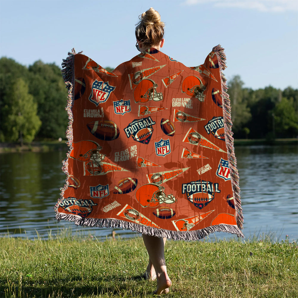Cleveland Browns Premium New Woven Throw Blanket AZCAWVB000180