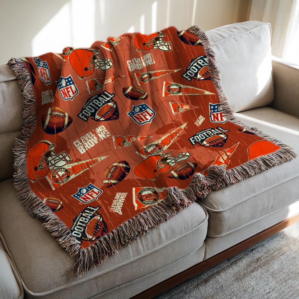 Cleveland Browns Premium New Woven Throw Blanket AZCAWVB000180